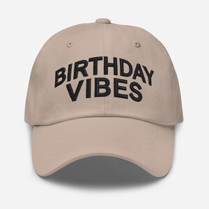 Birthday Vibes Dad Hat, Low Profile Adjustable Cap Celebration Birthday Hat Great Gift Idea
