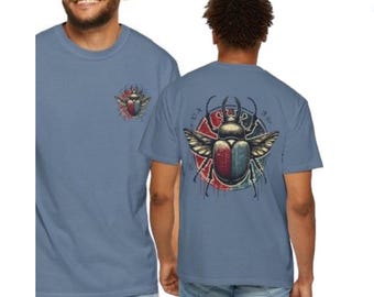 Mystic Beetle Design Unisex Comfort Colors Garment-Dyed T-Shirt | Relaxed Fit & Durable
