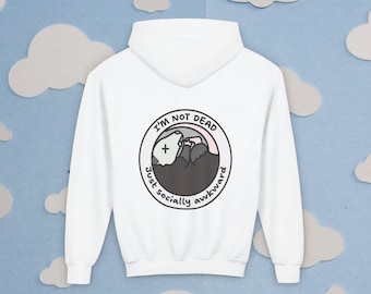 Sudadera juvenil con capucha "Zarigüeya socialmente torpe" / Sudadera divertida para introvertidos / Regalo para amantes de las zarigüeyas