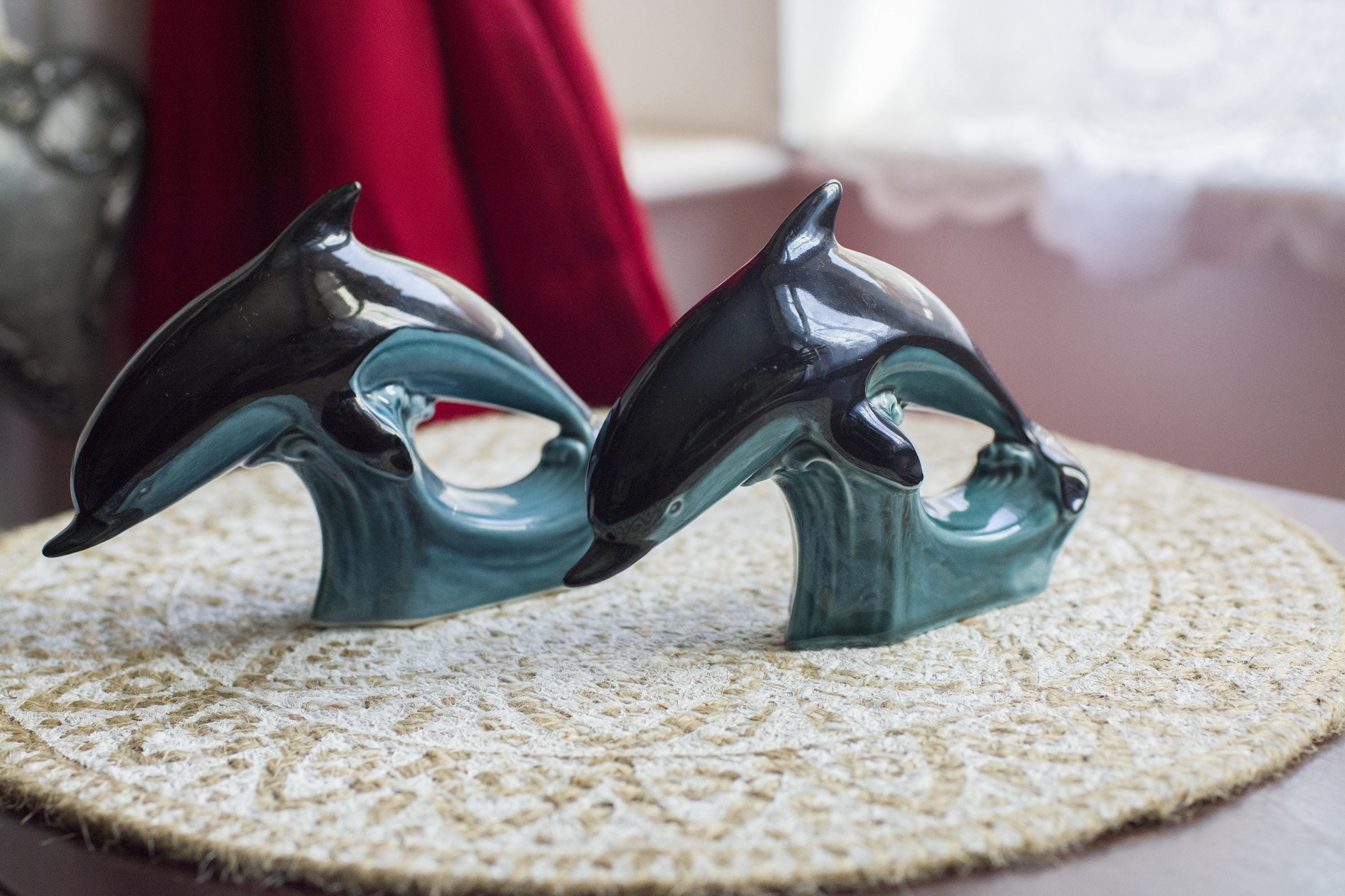 Vintage ceramic dolphin figurine - Etsy 日本