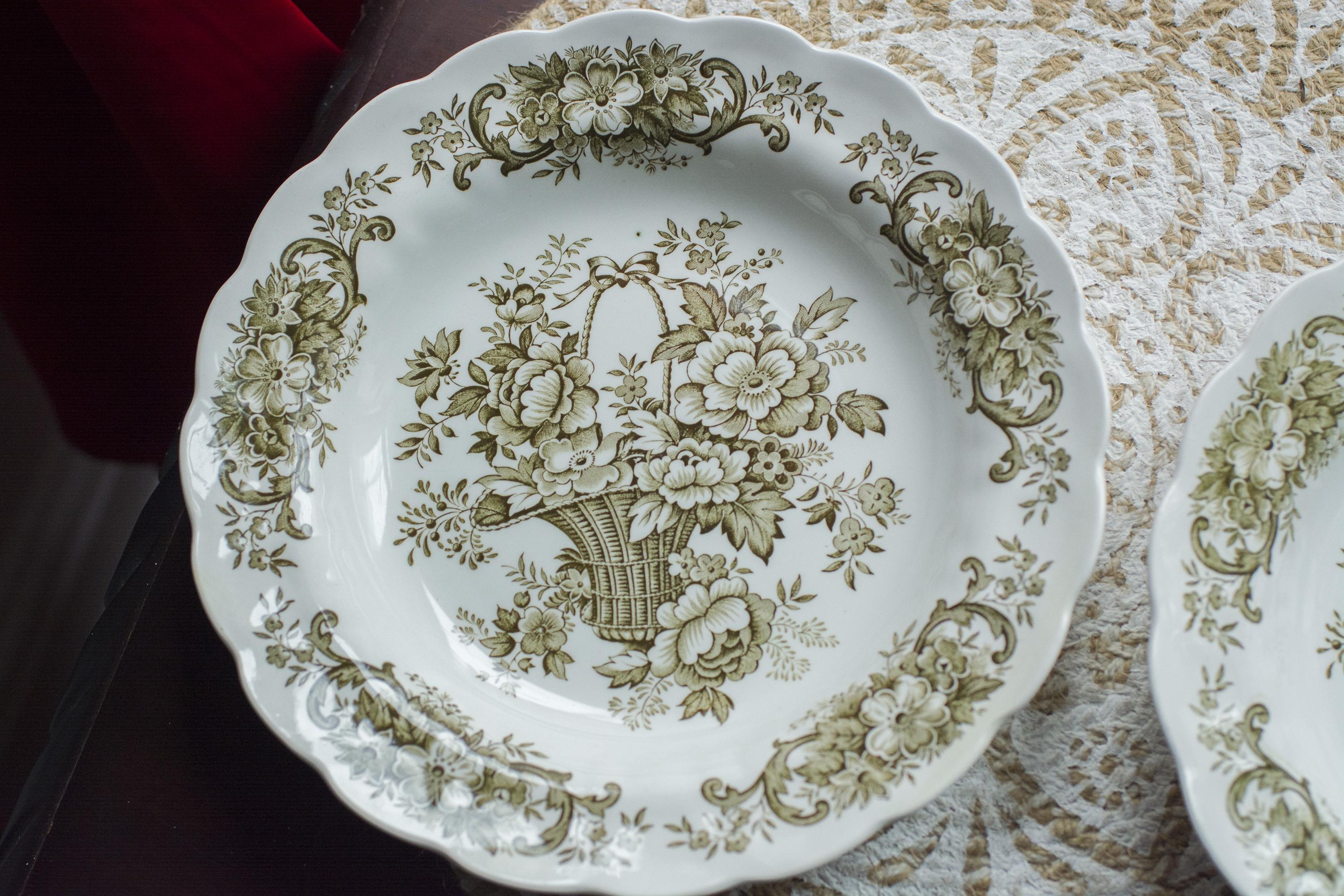 3 Assiettes Anciennes Ridgway INDIAN TREE – 20 Cm – Angleterre – Très Bon état