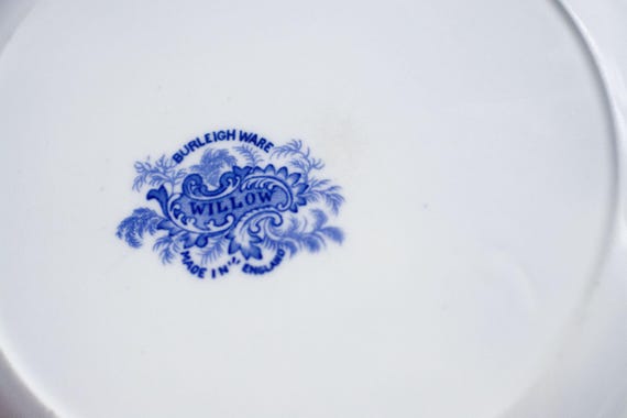 26 Cm, Antique 1930s, Burleigh Ware Burgess & Leigh, Blue Willow