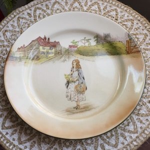 27 cm, Royal Doulton Dickens Ware &quot;Little Nell&quot; Plate, COLLECTORS PLATE, dickens series plate, c1910, NO D2970