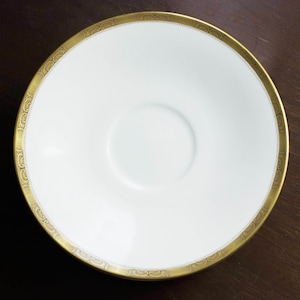 Set of 5 x small side plates 16.8 cm Hutschenreuther Arzberg-Bavaria  Germany excellent condition white porcelain gold rim white plates