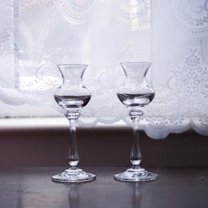 Set of 2, Crystal Glass Candlesticks, Crystal Glass Holders Made in Germany, Crystal Candlestick, Klingenbrunn Kristallglas,