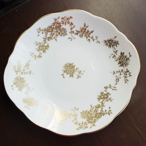 Staffordshire Aristocrat  Pattern white serving dish Fine Bone China Plate Dish
