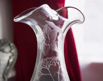 1989年（西ドイツ）「ポスキンガー・クリスタルワークス社製」ガラス花瓶 1989年（西ドイツ）「ポスキンガー・クリスタルワークス社製」ガラス花瓶