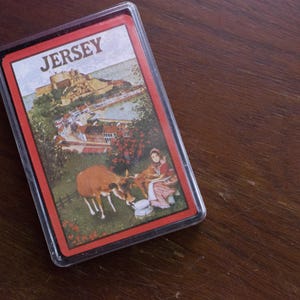 Speelkaarten, Jersey Channel Islands, landschapskunstwerk, ongeopend, verzamelkaarten