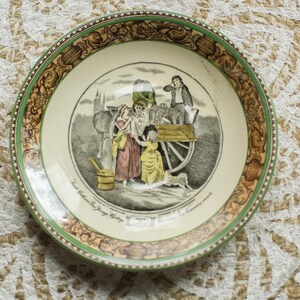 Adams Tunstall England, Cries of London Series Antique Plate with Hanger dia 6&quot;/ 15cm; Antique Transferware Collectible Plate, Wall Decor