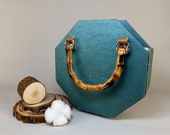 Handcrafted Lake Green Tote: A Unique and Elegant Bag for Eco-Friendly Summer Style and Holidays