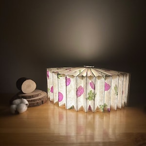 Handmade Paper Foldable Lamp, Unique Bedside Night Light, Decorative lamp, Aesthetic Home Decor, Housewarming Gift, Unique Decor. image 6