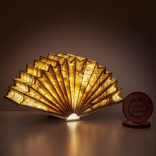 Lampa Bark Handmade, Minimalistyczna lampka nocna, Wystrój domu w stylu vintage, Idealny prezent na parapetówkę, Idealny prezent urodzinowy dla niej, Światło medytacyjne