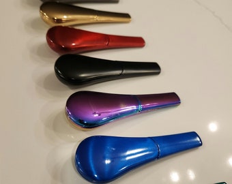 Discreet Metal Pipes for Smoking Bowl Unique Spoon Pipes for Tobacco Hand Pipe Colorful Metal Smoking Pipe with Lid Magnetic Cheap Pipe