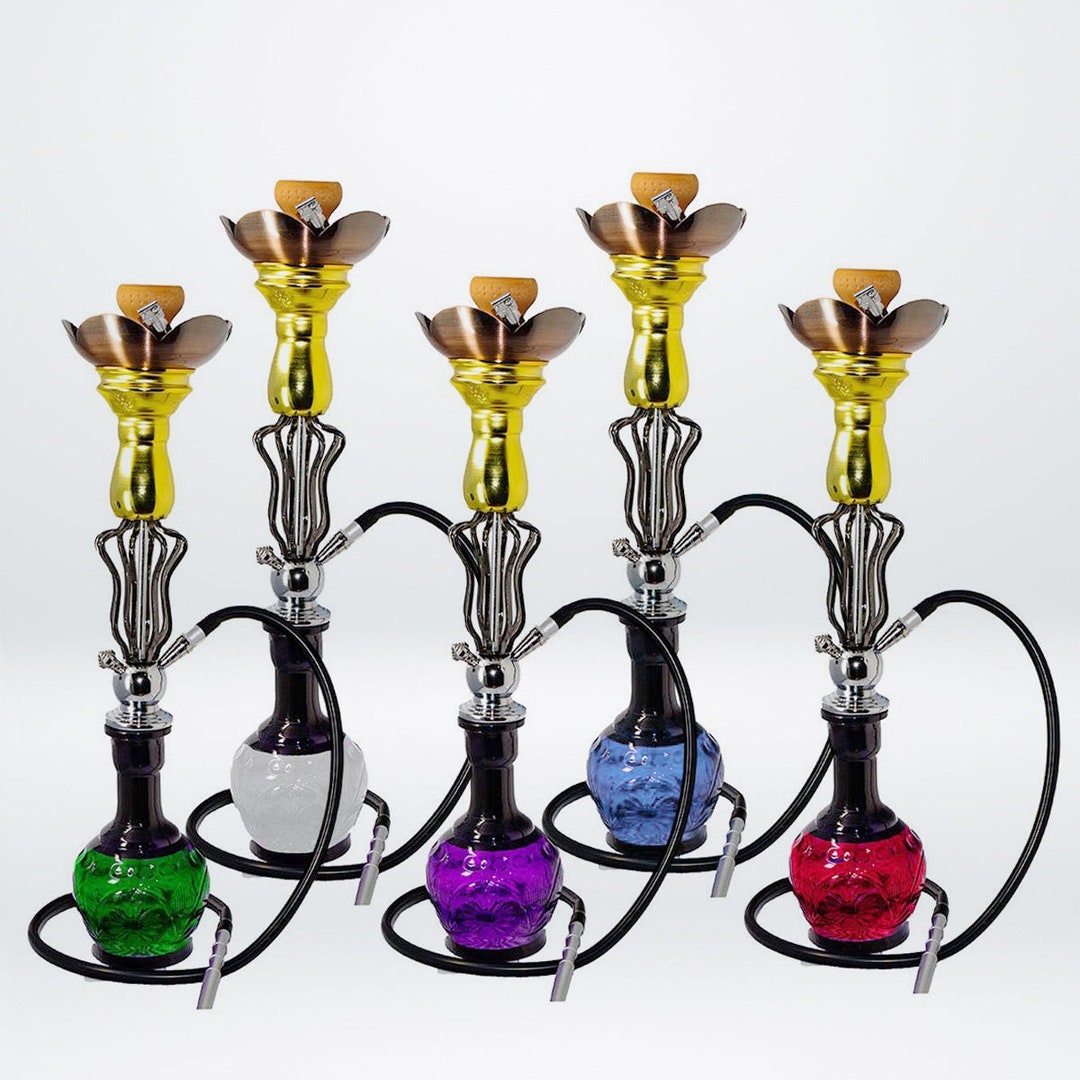Big Hookah Pipe Twist Wrought Metal Hookah for Smoking Shisha Tobacco ...