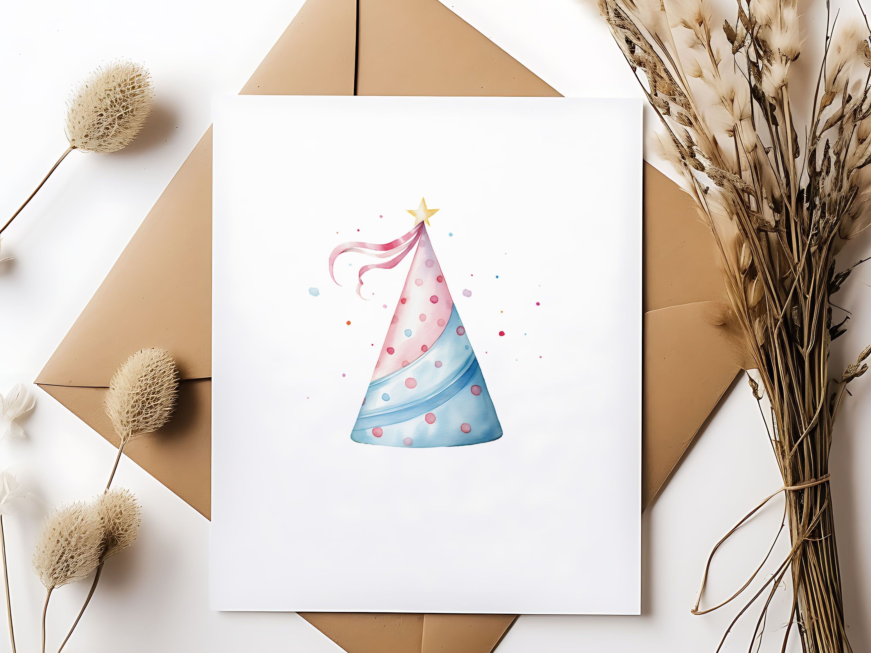 Pastel Birthday Clipart Bundle, Watercolor Birthday Party Clip Art ...