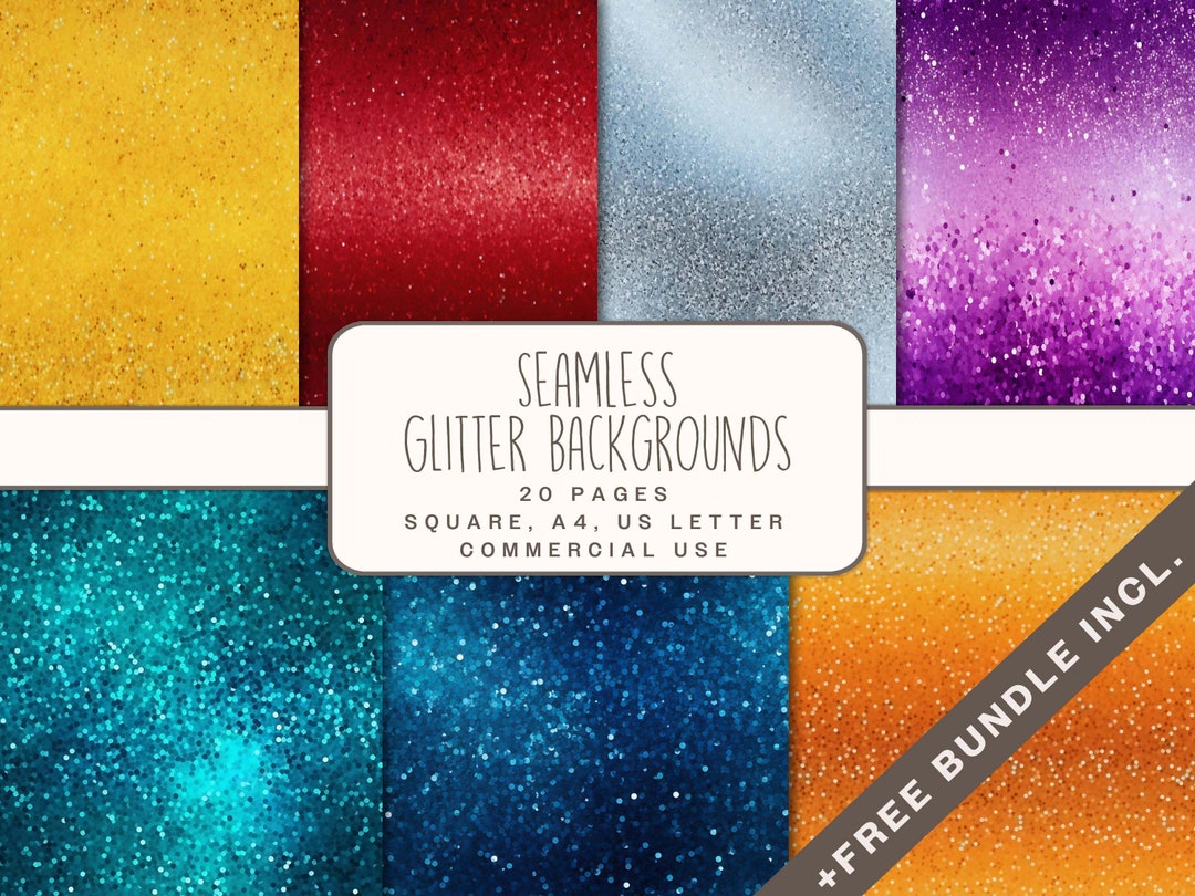 Seamless Glitter Digital Paper, Sparkles Backgrounds in JPG Format ...