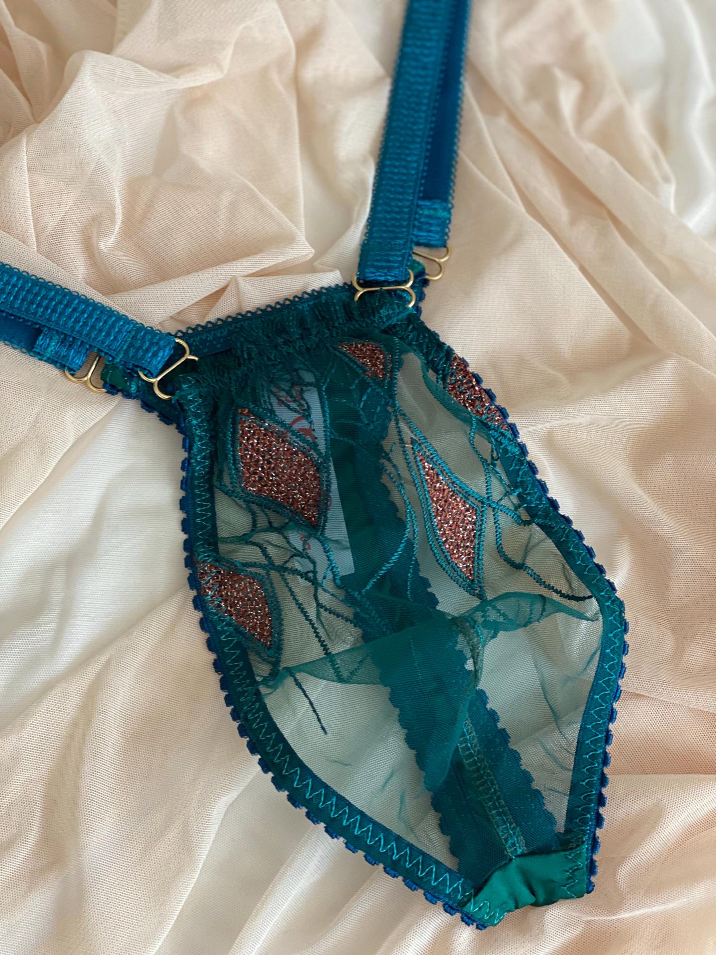 String Hautfarben Herren Tanga - Transparentes Mesh Unterwäsche In Größe 48