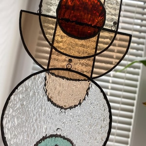 Mobilny łapacz słońca, Panel witrażowy, Dekoracja ścienna w stylu art déco, Wystrój domu w stylu vintage