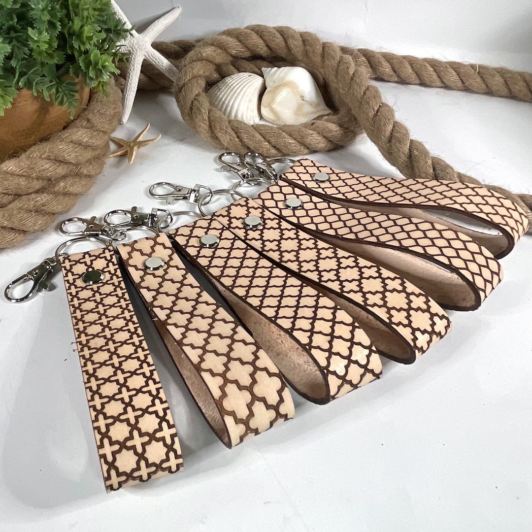 Engraved Classic Pattern Keychain | Keychains Strap | Keychain Wristlet ...