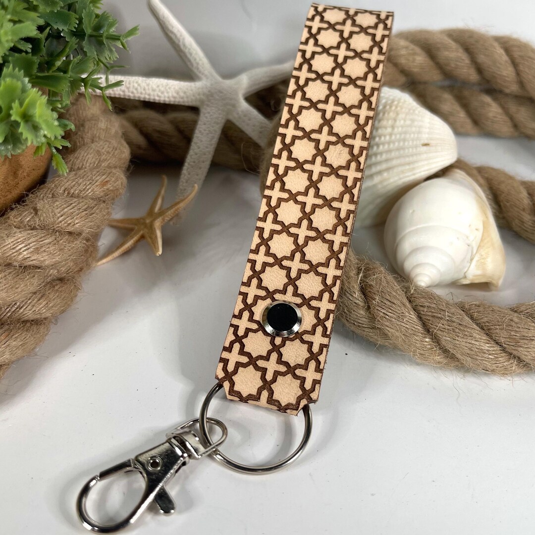 Engraved Classic Pattern Keychain | Keychains Strap | Keychain Wristlet ...