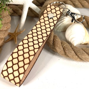 Engraved Classic Pattern Keychain | Keychains Strap | Keychain Wristlet Strap Leather | Anniversary Gift | Handmade Keychain