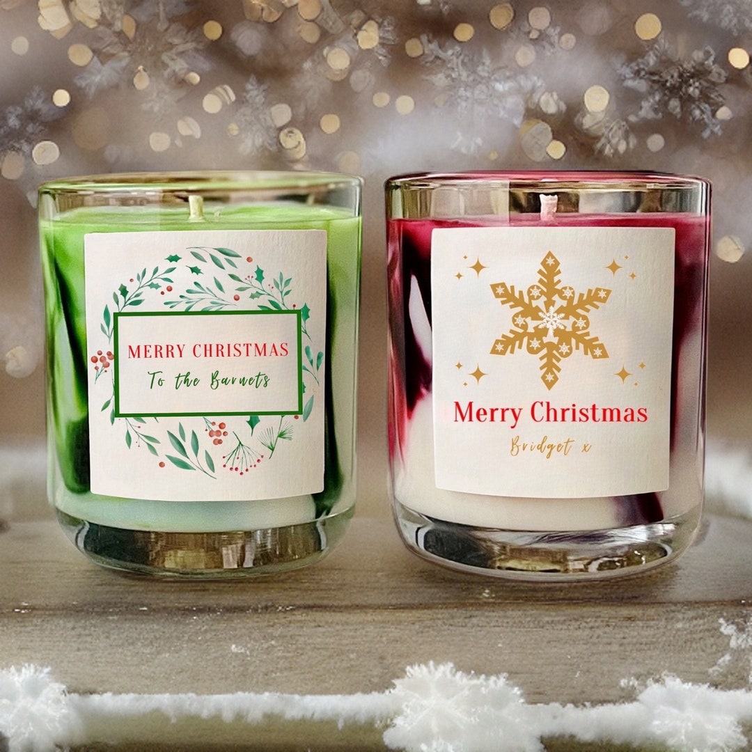 Personalised Christmas Gift Candle Xmas Gift for Friend Etsy