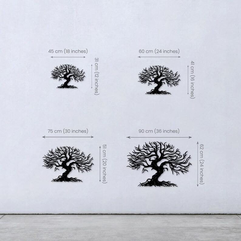 Tree of Life Metal Wall Art – Black Nature Inspired Decor - Etsy