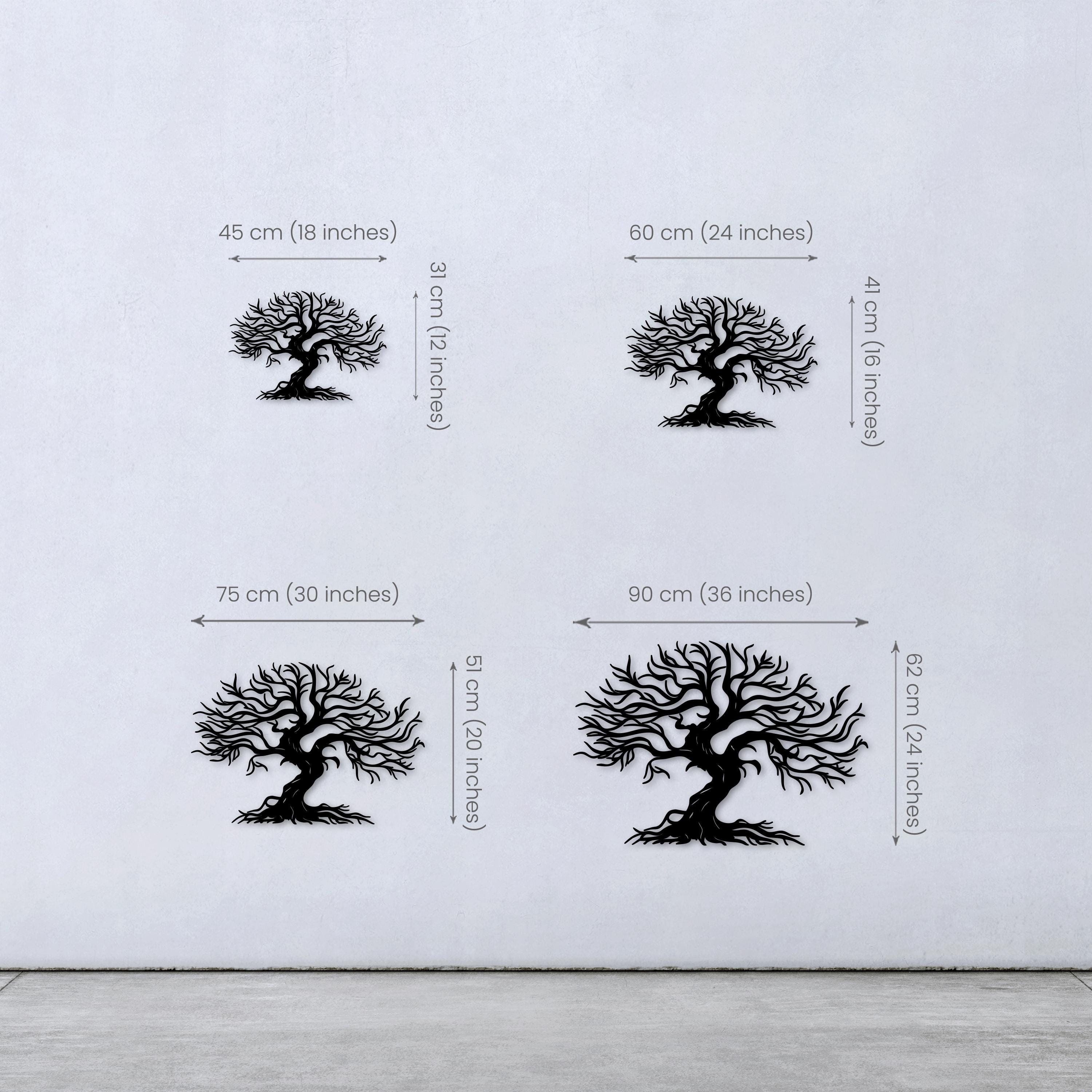 Tree of Life Metal Wall Art – Black Nature Inspired Decor - Etsy