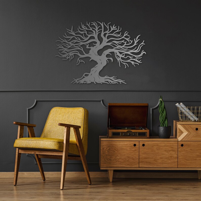 Tree of Life Metal Wall Art – Black Nature Inspired Decor - Etsy