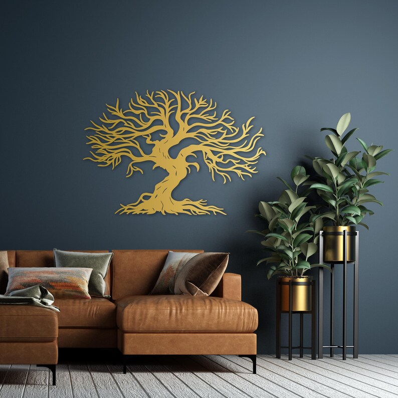 Tree of Life Metal Wall Art – Black Nature Inspired Decor - Etsy