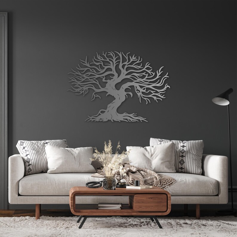 Tree of Life Metal Wall Art – Black Nature Inspired Decor - Etsy