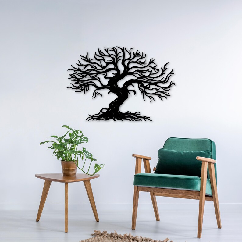 Tree of Life Metal Wall Art – Black Nature Inspired Decor - Etsy