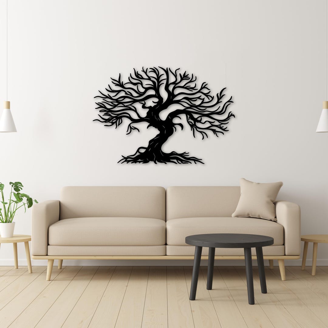 Tree of Life Metal Wall Art – Black Nature Inspired Decor - Etsy