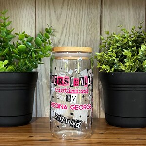 16oz Girls Pink Glass Tumbler