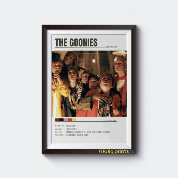 THE GOONIES Movie Poster Digital Download - Gift Idea - Minimalist Movie Poster - Printable Wall Art Print |