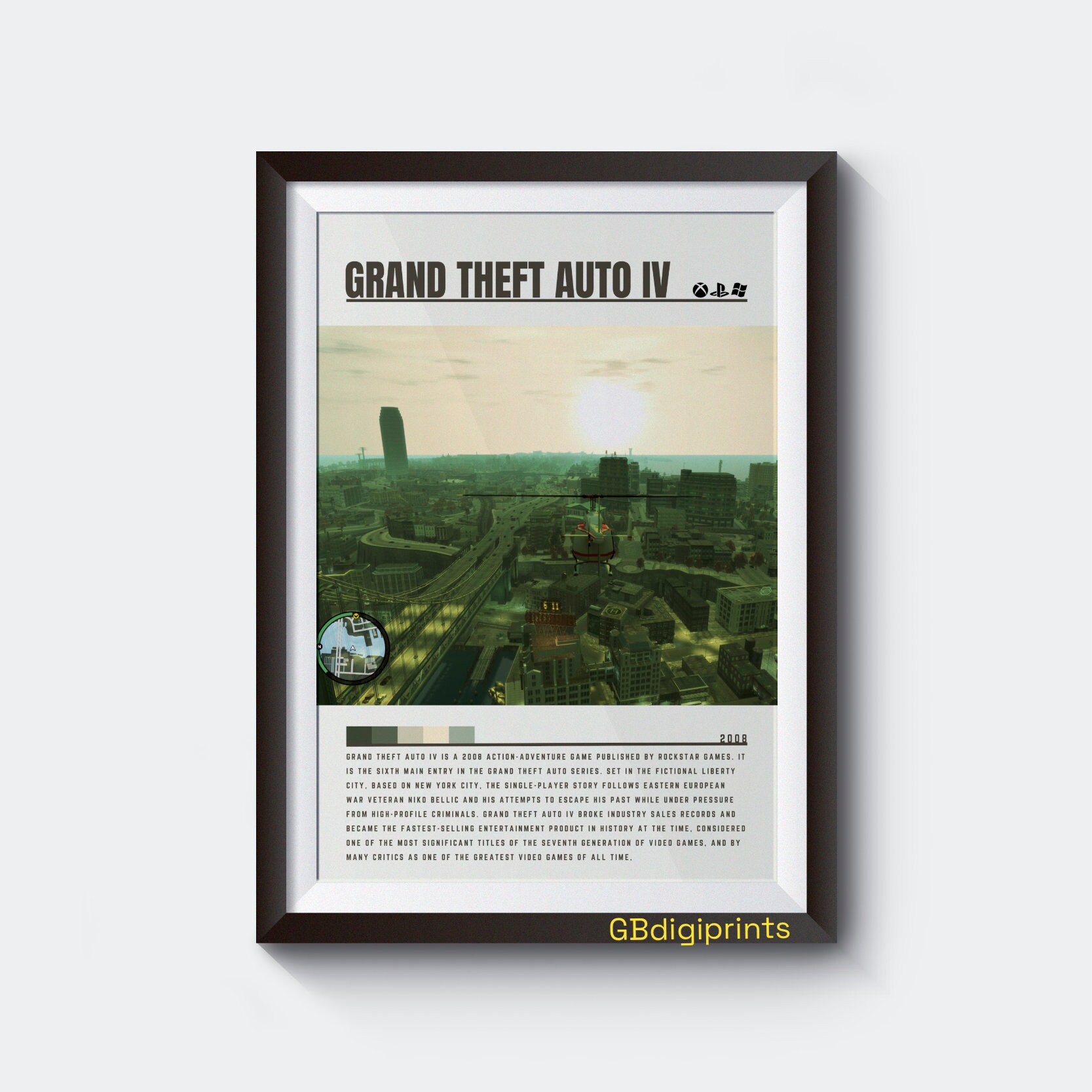 Quadro Decorativo Niko Gta 4 Poster