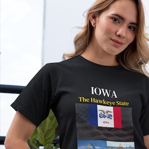 Iowa | The Hawkeye State | Unisex Classic Fit T-Shirt | Des Moines |  US Flag