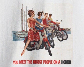 You Meet the Nicest People on A Honda. Gildan Cotton T-shirt. - Etsy
