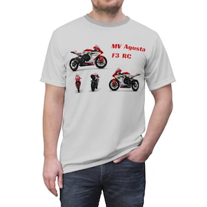 Premium MV Agusta F3 RC Supersport Motorcycle Biker&#39;s Shirt. 100% Polyester.