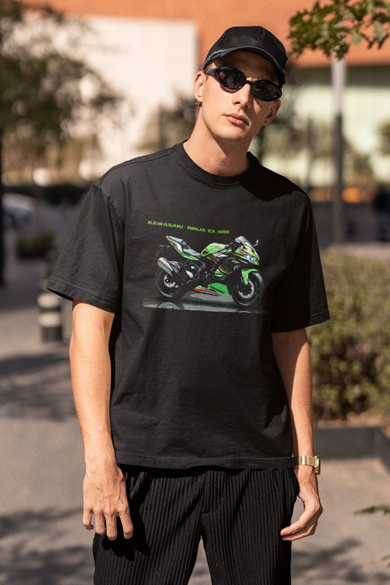 Cool Kawasaki Ninja ZX-4RR Motorcycle T-shirt. 