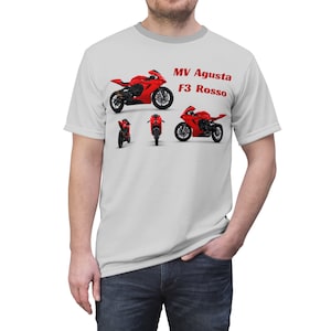Premium MV Agusta F3 Rosso motorcycle biker&#39;s shirt. 100% Polyester.