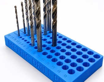 Metrische boorhouder, 95-delige opberger 1 mm-10 mm, opbergkoffer voor boor, opberger werkplaatsgereedschap, cadeau voor machinist, opberger voor CNC-boormachine