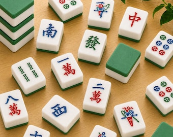 American Mahjong Tile Set 160 Tiles with Jokers, Mah Jongg Game Set, NMJL Compatible, Complete Mahjongg Gift, Game Night, Mahjong Lover Gift