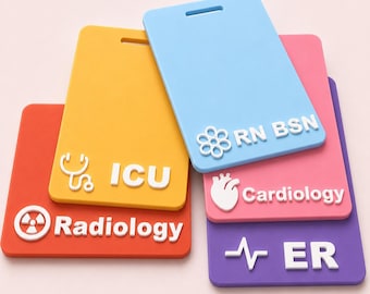 Custom Badge Buddy, Personalized Badge Plate ID Holder, Nurse Gift, RN, Doctor, Teacher, Dentist, Midwife, Healthcare Worker, Name Tag