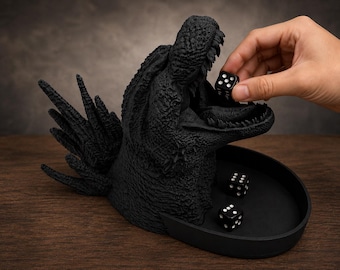 Torre de Dados Godzilla | Dungeons and Dragons | Torre de Jogos | Torre de Dados para Jogos de Mesa | D&D | Presente Nerd | Presente para Jogadores | Jogos de Mesa