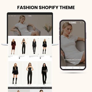 Tema elegante de Shopify Plantilla de Shopify de lujo para tienda de moda Sitio web de ropa de diseñador Tema moderno de comercio electrónico para tienda Shopify de alta gama