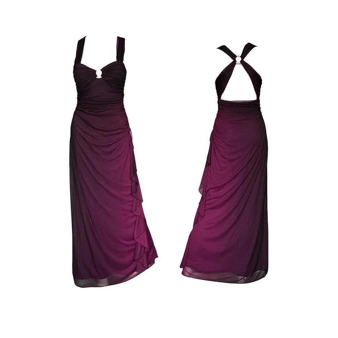 Betsy and adam clearance purple long dress