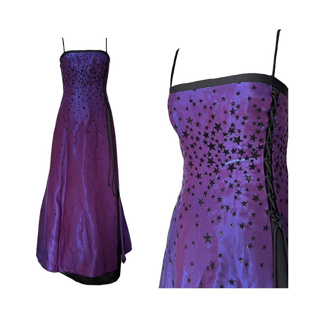 Vampy Gothic Star Evening Dress Prom Dress Formal Party Stars Purple Black 2 Tone Morgan & Co Size UK 10 - Etsy Vampy Gothic Star Evening Dress Prom Dress Formal Party Stars Purple Black 2 Tone Morgan & Co Size UK 10 - Etsy