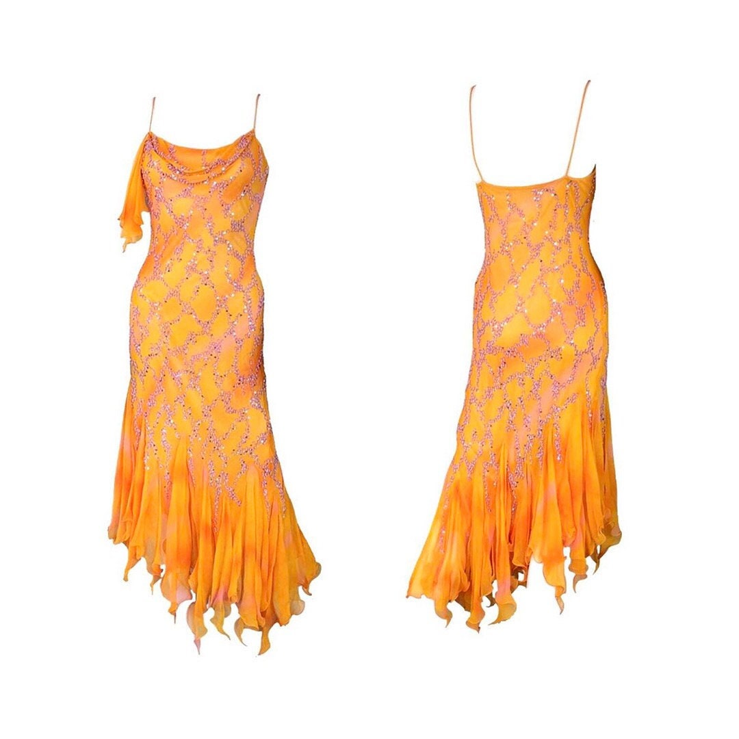 Silk Beaded Prom Dress Evening Dress Wedding Guest Jellyfish Etsy