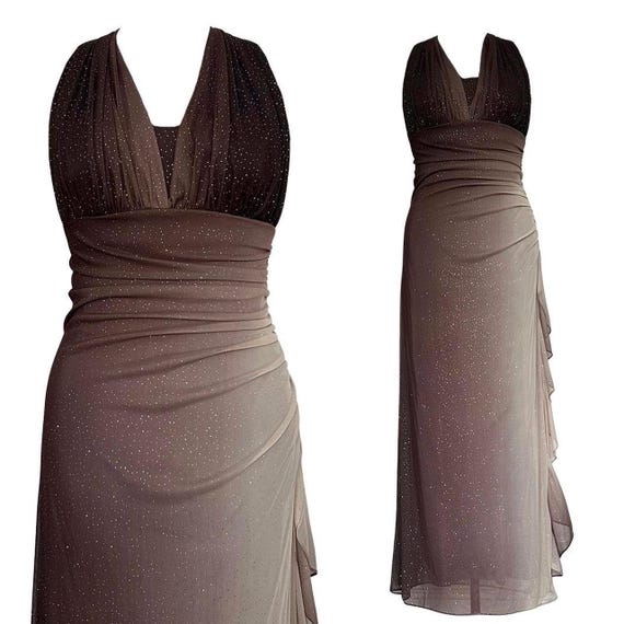 Glitter mesh overlay dress 2025